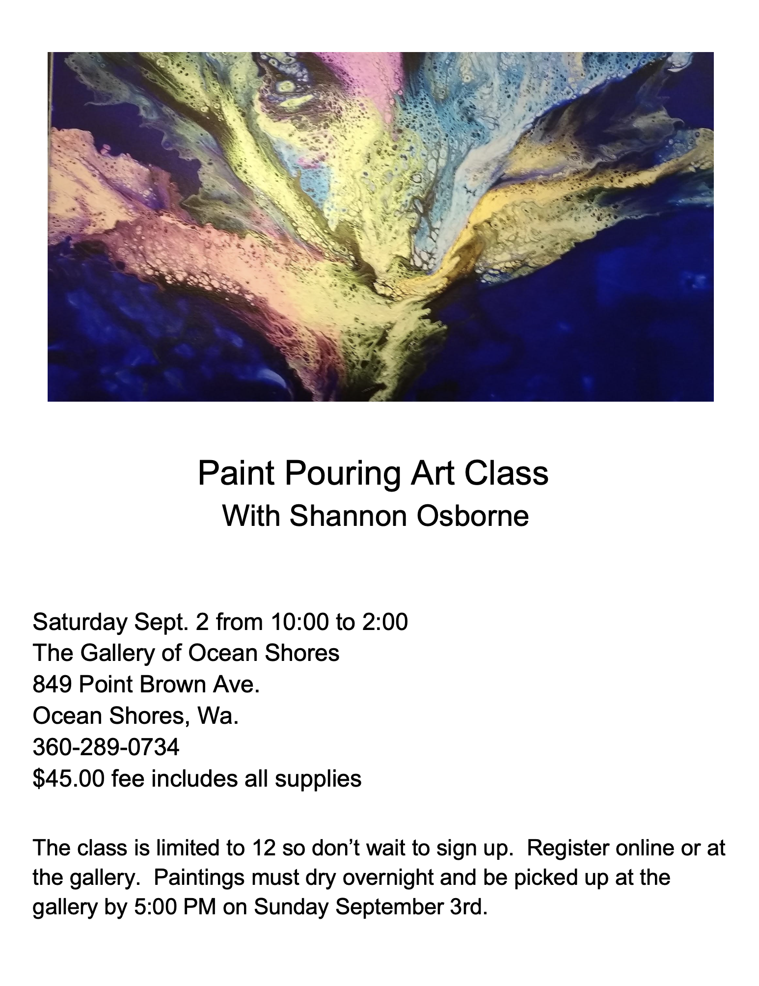 Art Classes The Gallery of Ocean Shores