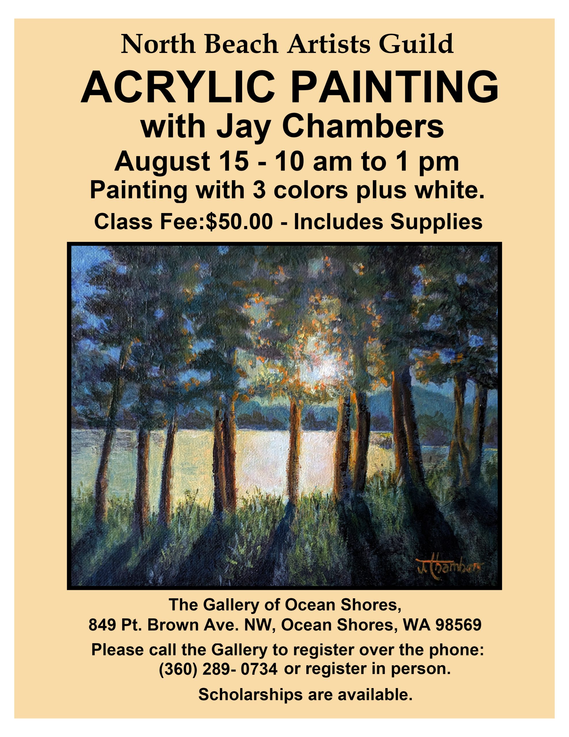 Jay Chambers August 15 Acrylic Class