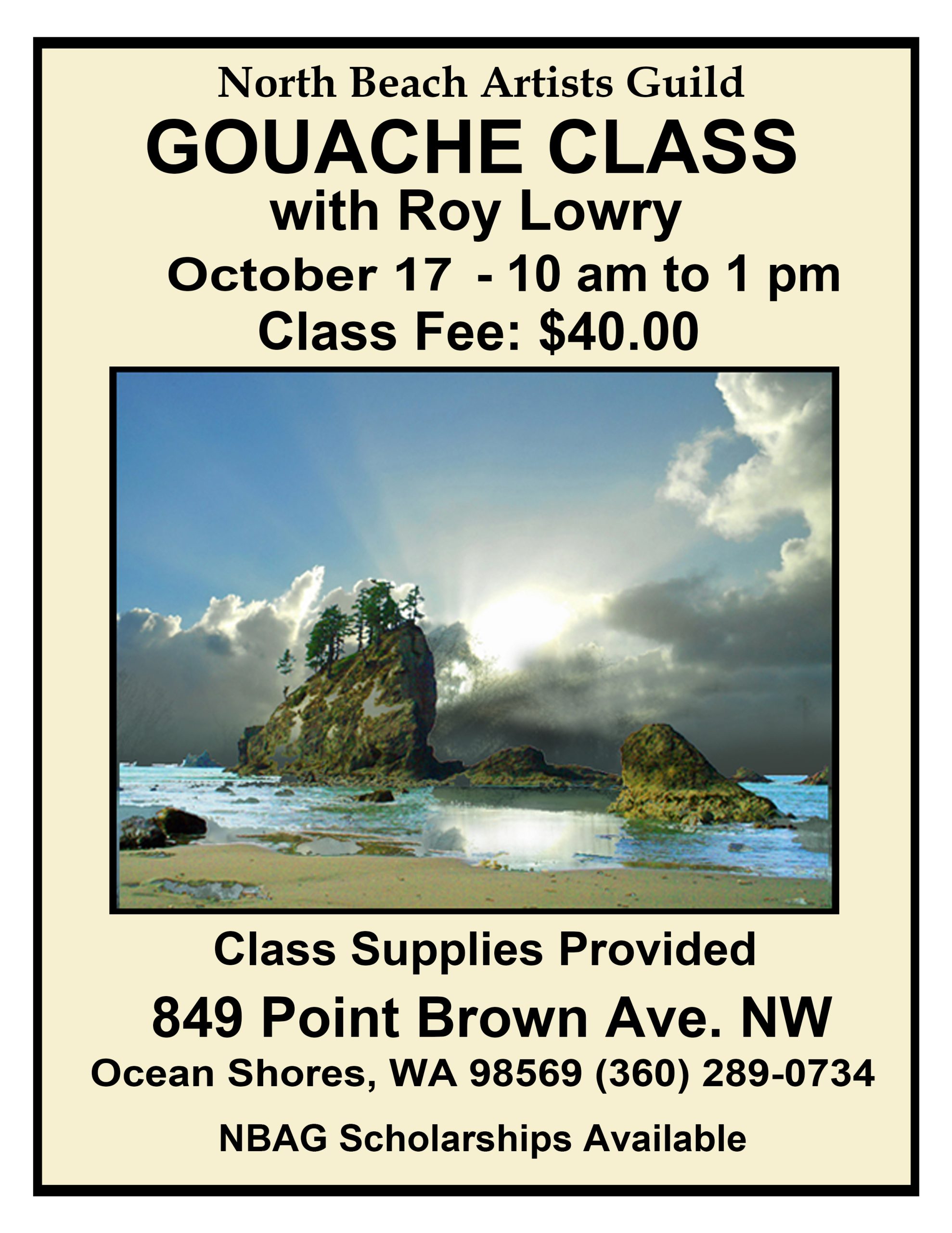 October 17 Gouache Class